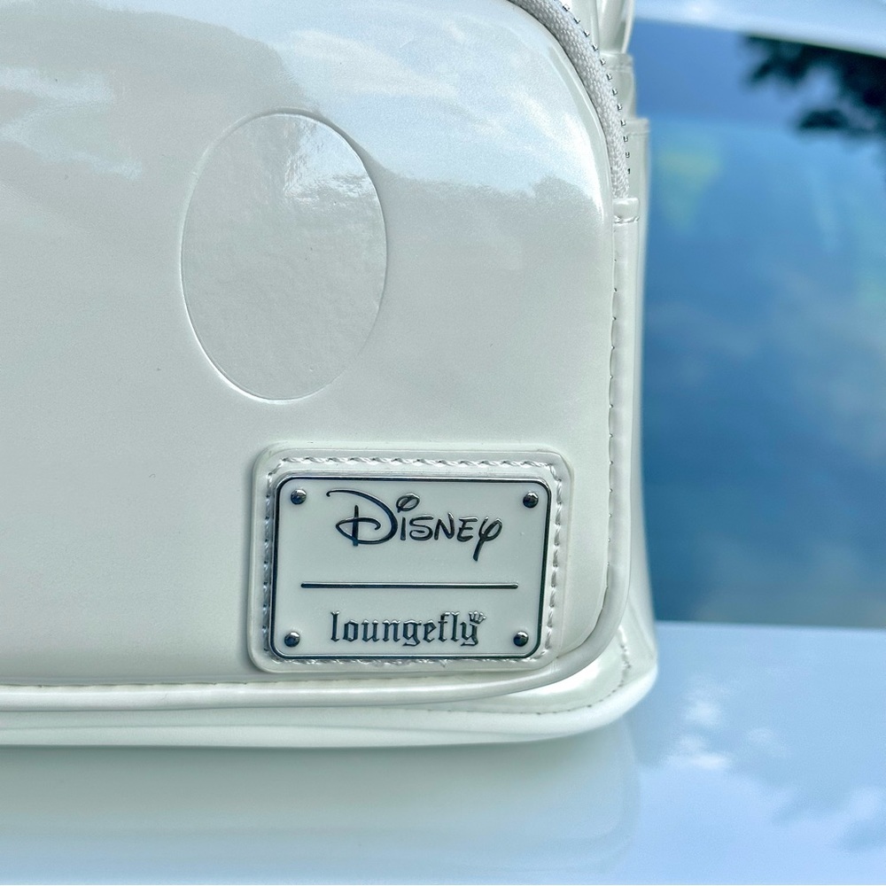 New Pearl White Mickey Mouse Signature Disney Loungefly Mini Backpack 🤍 - Picture 6 of 7